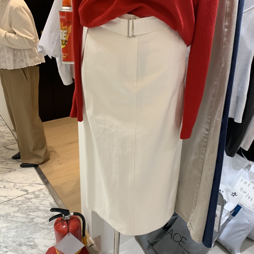 THE REST韓國直郵實拍女裝新款休閑半身裙中短裙包含腰帶THE REST/UNNOEUD半身裙/中短裙圖色1