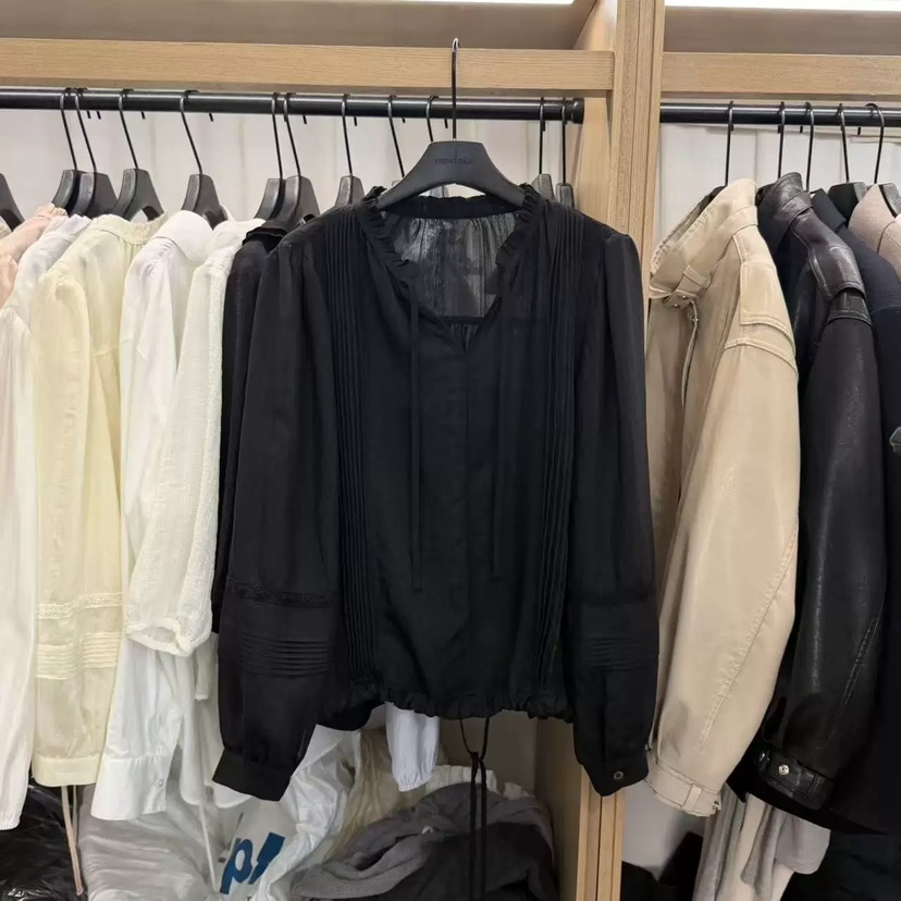 OBJET/LOVEUSU韓國東大門代購女士新品時尚26春夏襯衫蕾絲衫OBJET/LOVEUSU襯衫/蕾絲衫圖色2