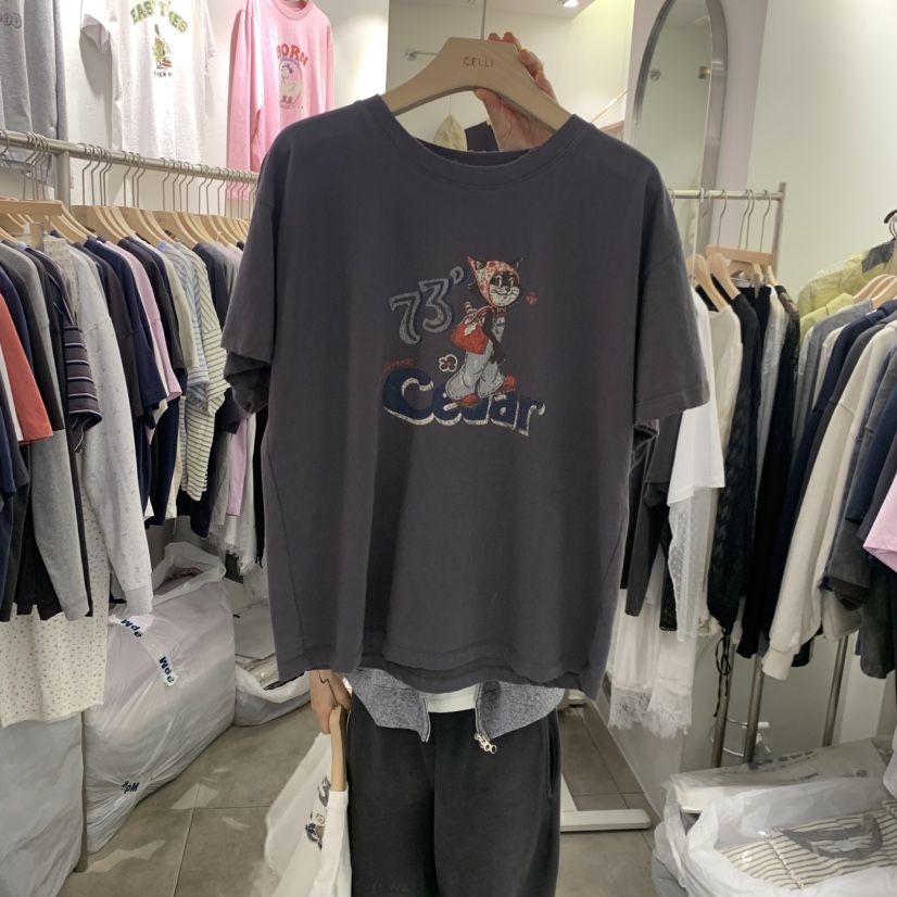 CELLI韓國直郵女士新款休閑熱賣人氣26春夏職業推薦時尚T恤CELLIT恤圖色2