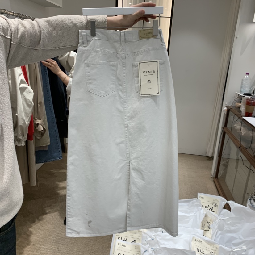 VENIR-a韓國代購女裝新品休閑職業半身裙中短裙不含腰帶棉VENIR-a半身裙/中短裙