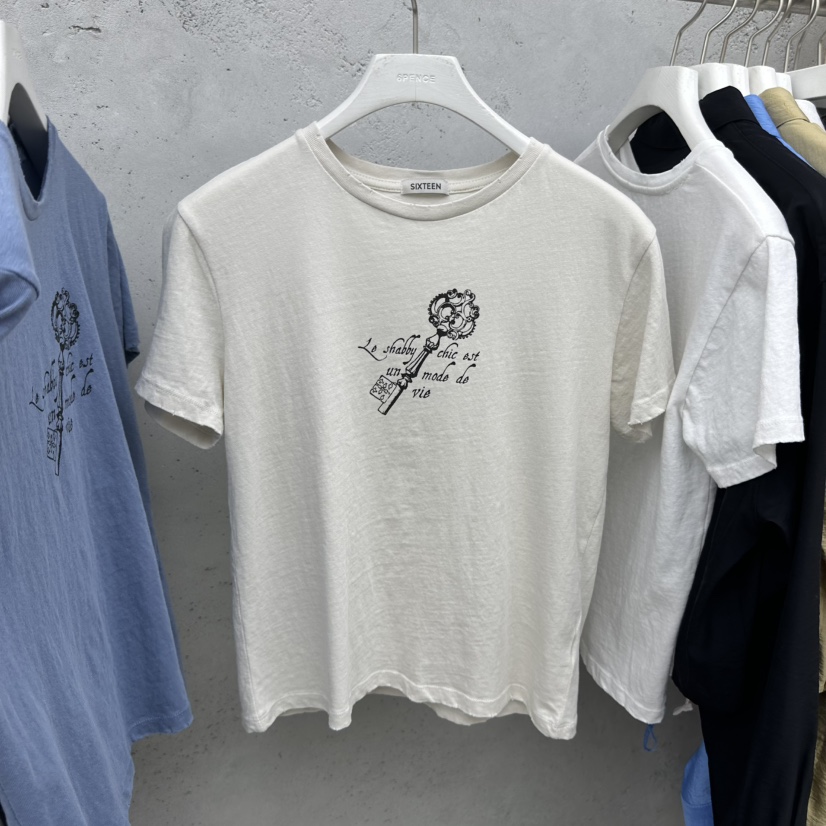 SIXTEEN韓國直郵實拍女裝新款推薦熱賣26春夏休閑職業T恤SIXTEENT恤圖色1