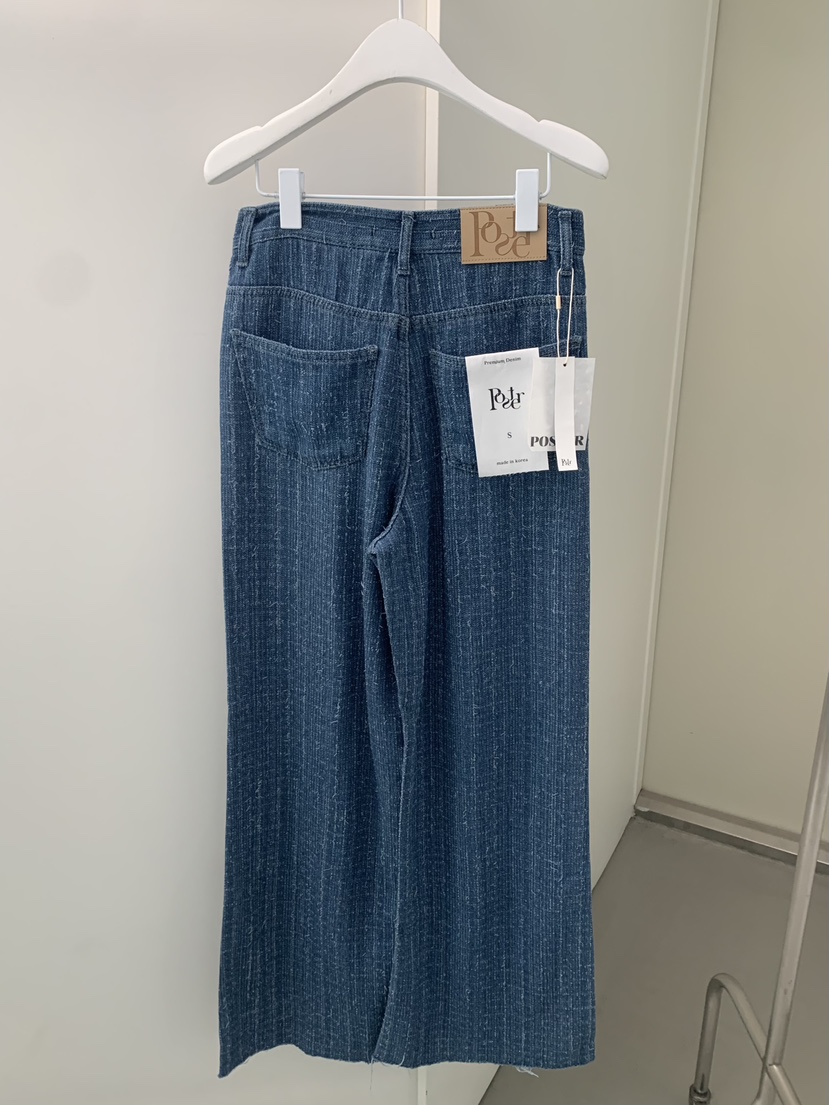 SHOP POSTER韓國代購女裝新品休閑時尚熱賣牛仔褲粗花呢SHOP_POSTER牛仔褲