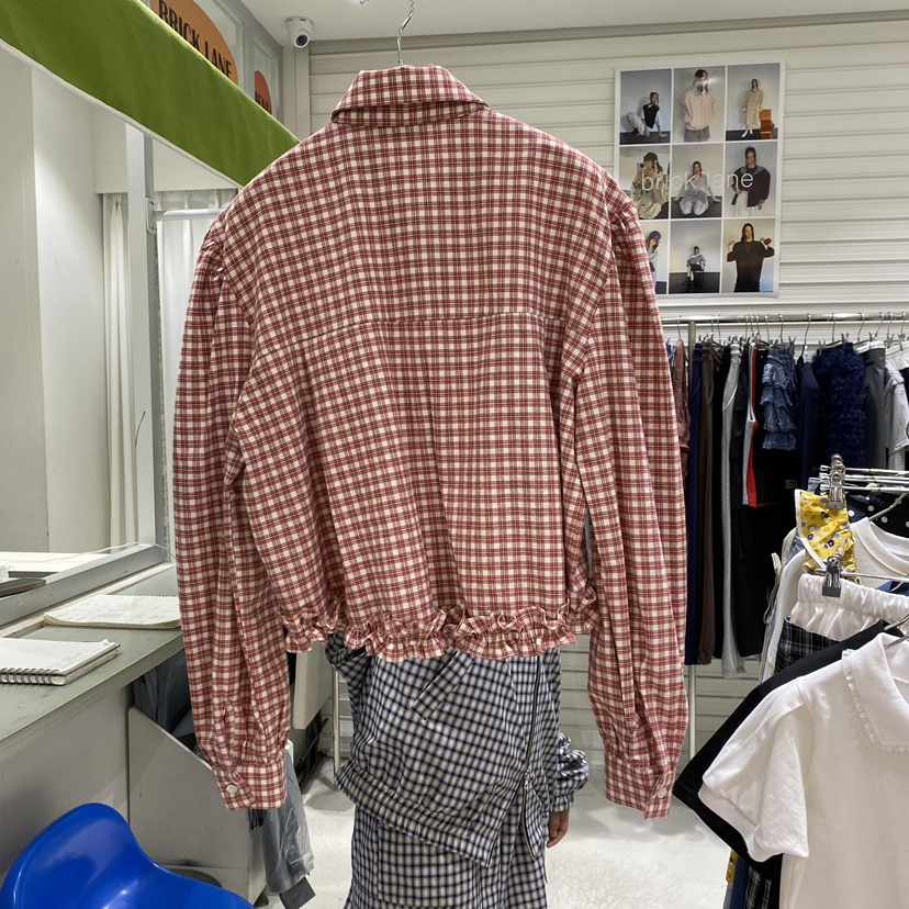 BRICKLANE韓國直郵女士新品休閑推薦時尚熱賣襯衫蕾絲衫格子BRICKLANE襯衫/蕾絲衫