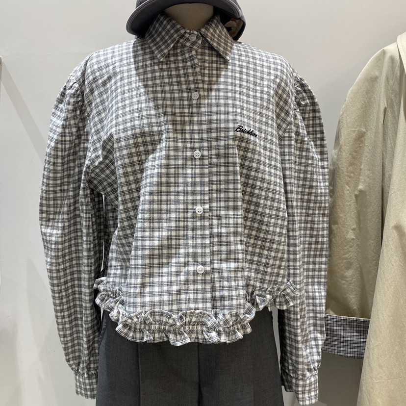 BRICKLANE韓國直郵女士新品休閑推薦時尚熱賣襯衫蕾絲衫格子BRICKLANE襯衫/蕾絲衫圖色2