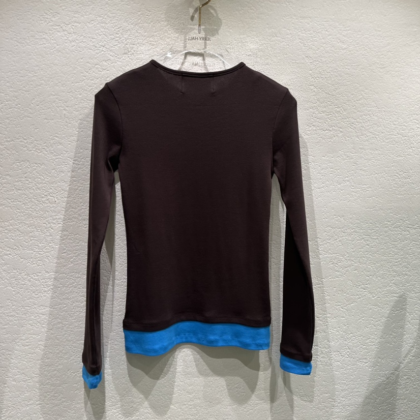 JERRY HALL-P韓國代購女士新款推薦職業26春夏長袖T恤假兩件JERRY HALL長袖T恤