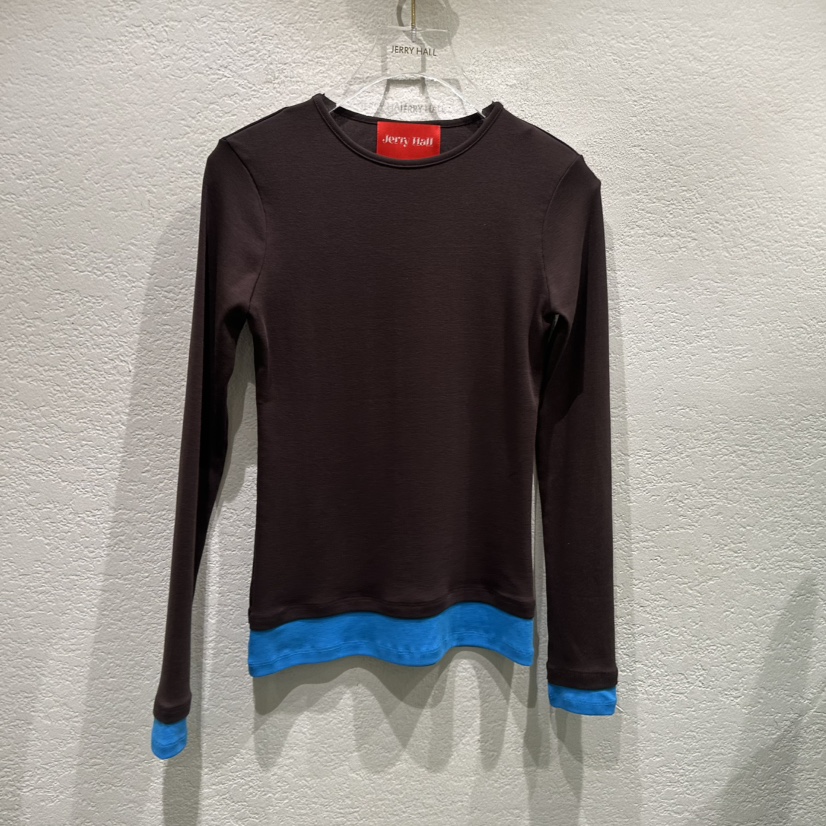 JERRY HALL-P韓國代購女士新款推薦職業26春夏長袖T恤假兩件JERRY HALL長袖T恤圖色2