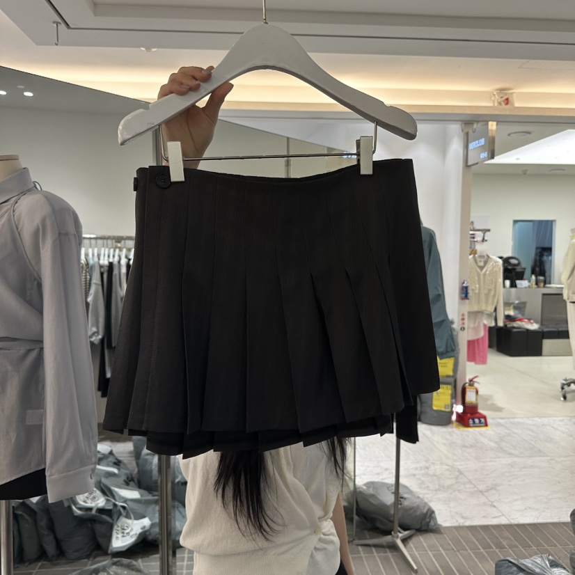 VIVE韓國東大門代購女士新款職業26春夏推薦裙褲百褶褶裙VIVE裙褲圖色1墨色