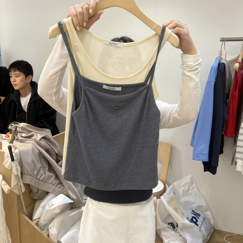 FOREST韓國代購女裝新款熱賣休閑時尚推薦吊帶背心不含內搭FOREST吊帶/背心圖色2