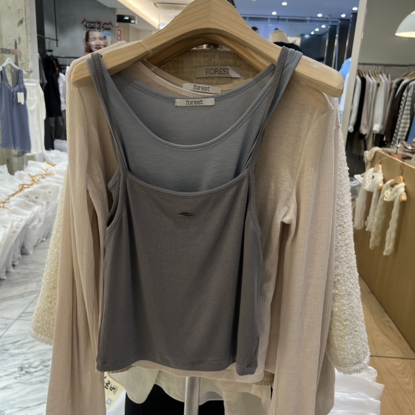 FOREST韓國代購女裝新款熱賣休閑時尚推薦吊帶背心不含內搭FOREST吊帶/背心圖色3