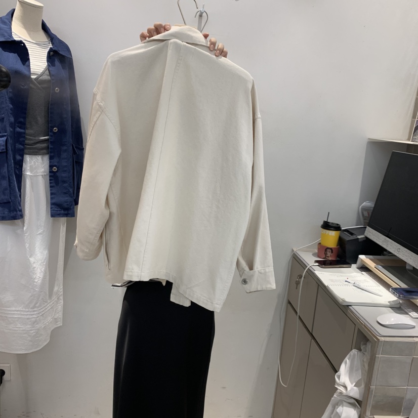 VELVET UNDERGROUND韓國東大門代購女士新款26春夏夾克口袋棉質VELVET UNDERGROUND夾克