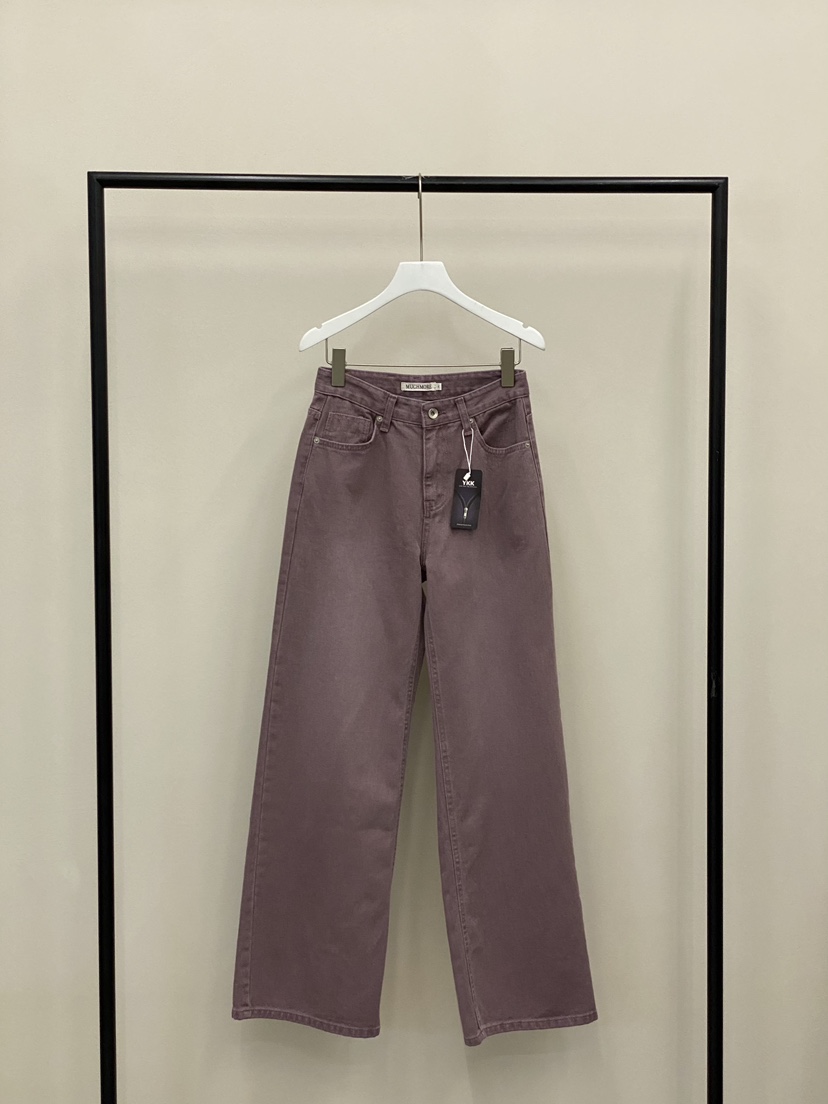 MUCH MORE/JACKPOT韓國東大門代購女裝新款熱賣26春夏牛仔褲MUCH MORE/JACKPOT牛仔褲圖色1