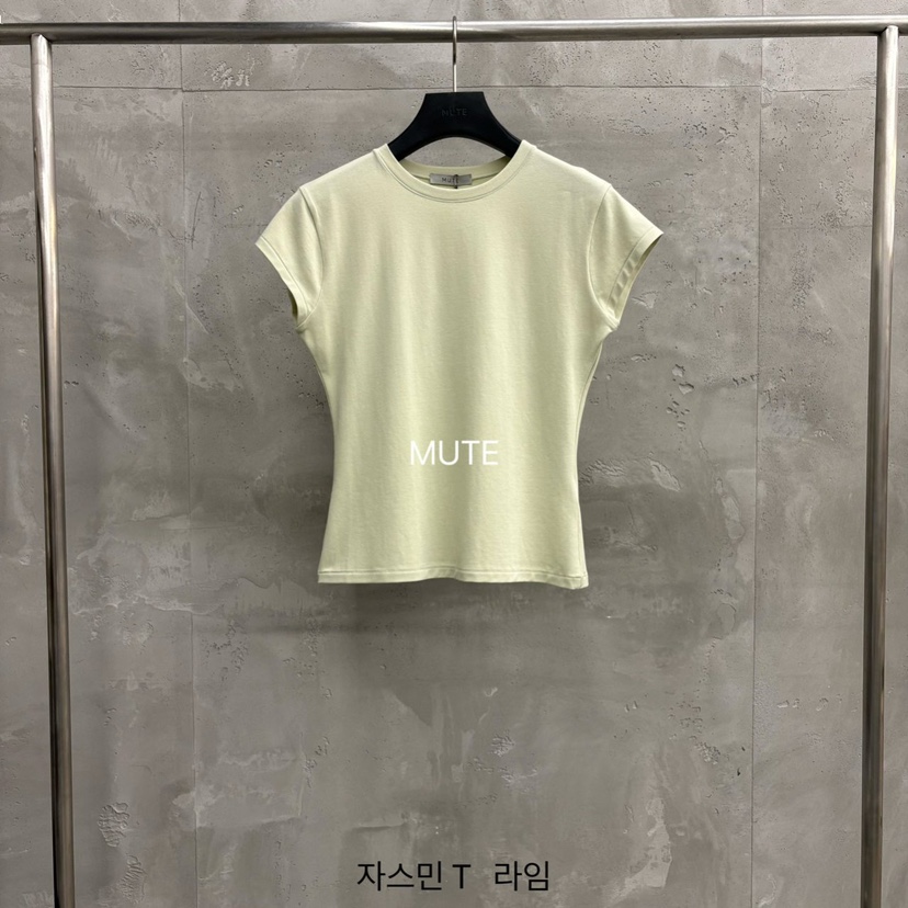 MUTE-P韓國代購女裝新款職業熱賣休閑推薦人氣時尚26春夏T恤MUTET恤圖色4淡綠
