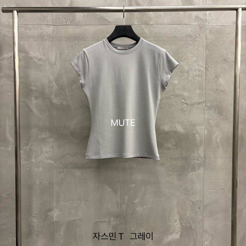 MUTE-P韓國代購女裝新款職業熱賣休閑推薦人氣時尚26春夏T恤MUTET恤圖色6灰色