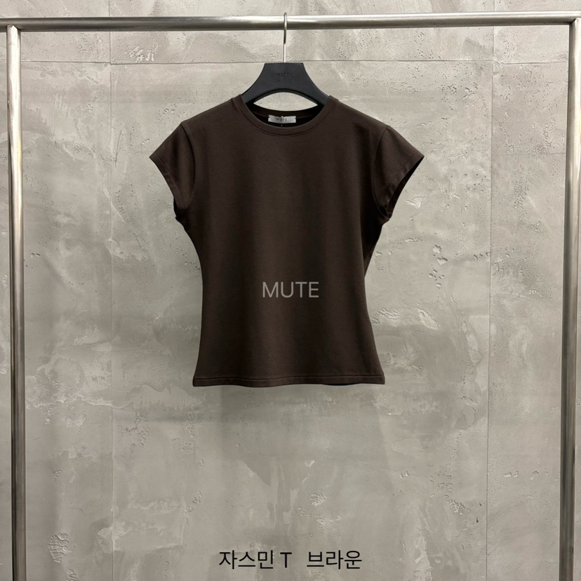 MUTE-P韓國代購女裝新款職業熱賣休閑推薦人氣時尚26春夏T恤MUTET恤圖色8棕色