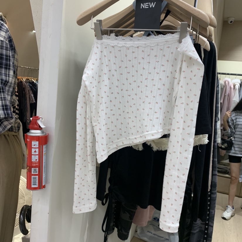 MEMOIRE韓國東大門直郵女裝新品休閑時尚26春夏長袖T恤條紋MEMOIRE長袖T恤