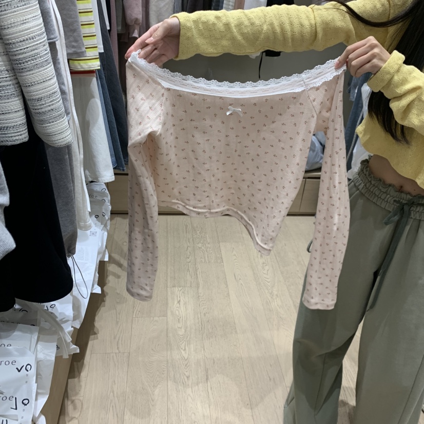 MEMOIRE韓國東大門直郵女裝新品休閑時尚26春夏長袖T恤條紋MEMOIRE長袖T恤圖色2