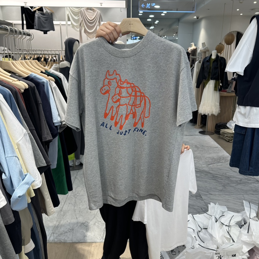 REVE-L韓國直郵女裝新款26春夏時尚休閑熱賣人氣職業T恤REVE-LT恤圖色2