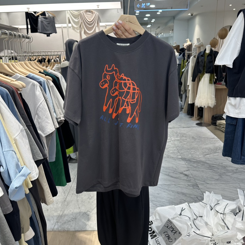 REVE-L韓國直郵女裝新款26春夏時尚休閑熱賣人氣職業T恤REVE-LT恤圖色3