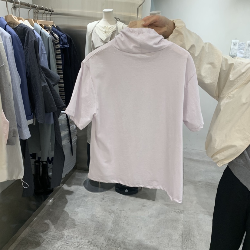 CHAE韓國直郵實拍女裝新品職業26春夏熱賣時尚休閑T恤高領CHAET恤