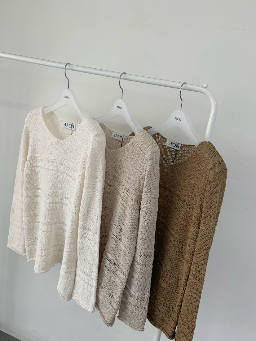 ANOU韓國代購女士新品人氣熱賣休閑推薦時尚職業26春夏針織衫ANOU針織衫