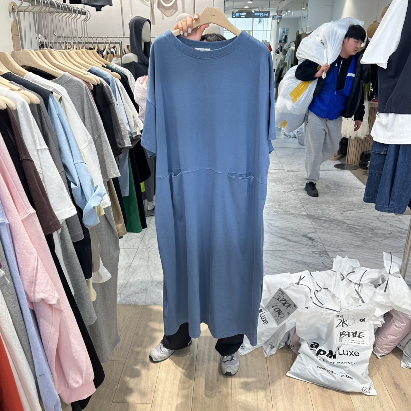 REVE-L韓國代購女裝新品休閑職業時尚熱賣26春夏連衣裙口袋REVE-L連衣裙圖色1