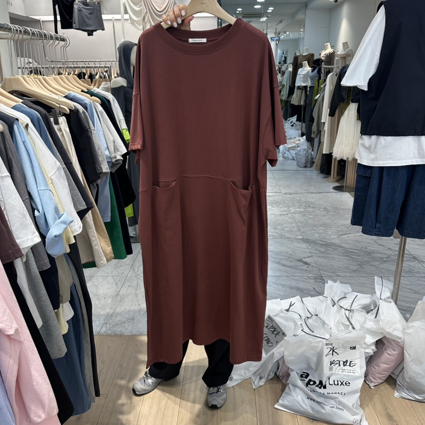 REVE-L韓國代購女裝新品休閑職業時尚熱賣26春夏連衣裙口袋REVE-L連衣裙圖色4