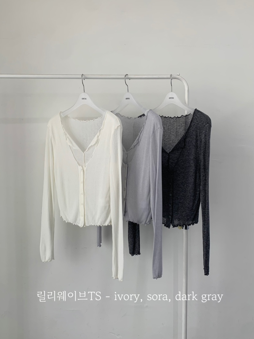 ANOU韓國直郵女士新款時尚職業熱賣26春夏人氣長袖T恤假兩件ANOU長袖T恤