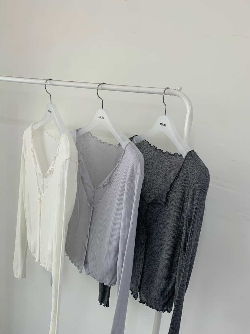 ANOU韓國直郵女士新款時尚職業熱賣26春夏人氣長袖T恤假兩件ANOU長袖T恤