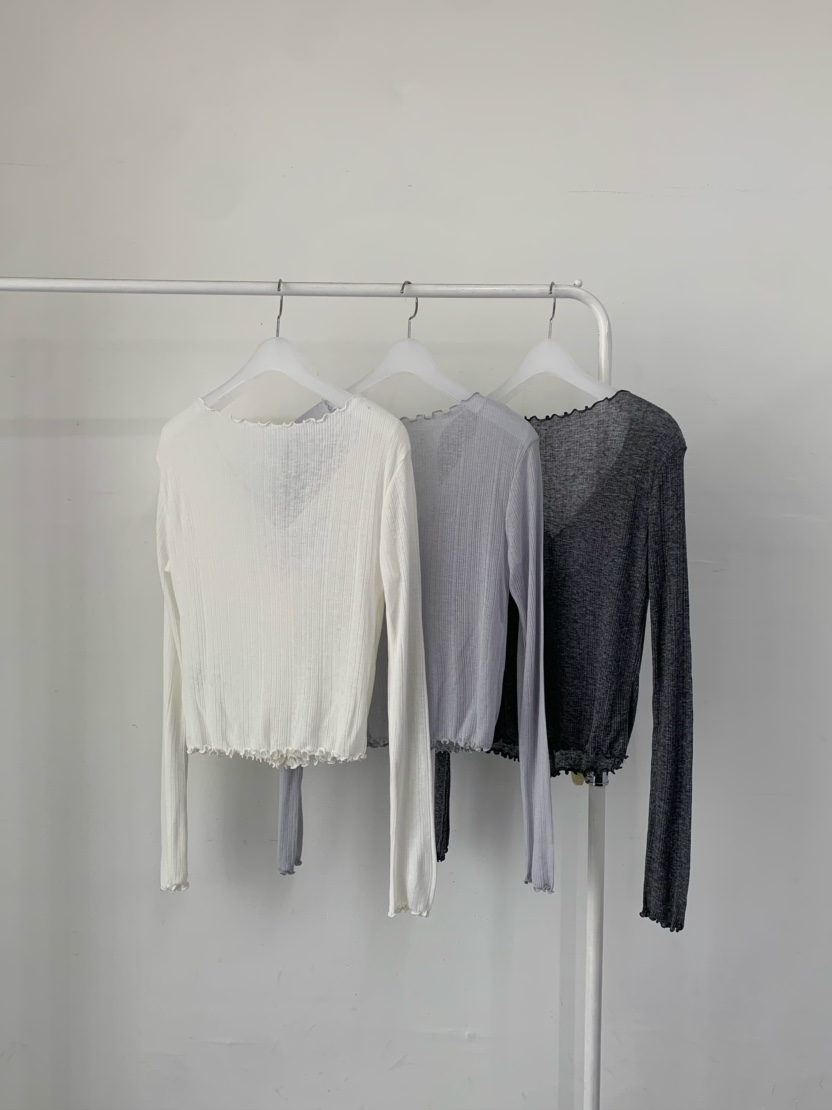 ANOU韓國直郵女士新款時尚職業熱賣26春夏人氣長袖T恤假兩件ANOU長袖T恤