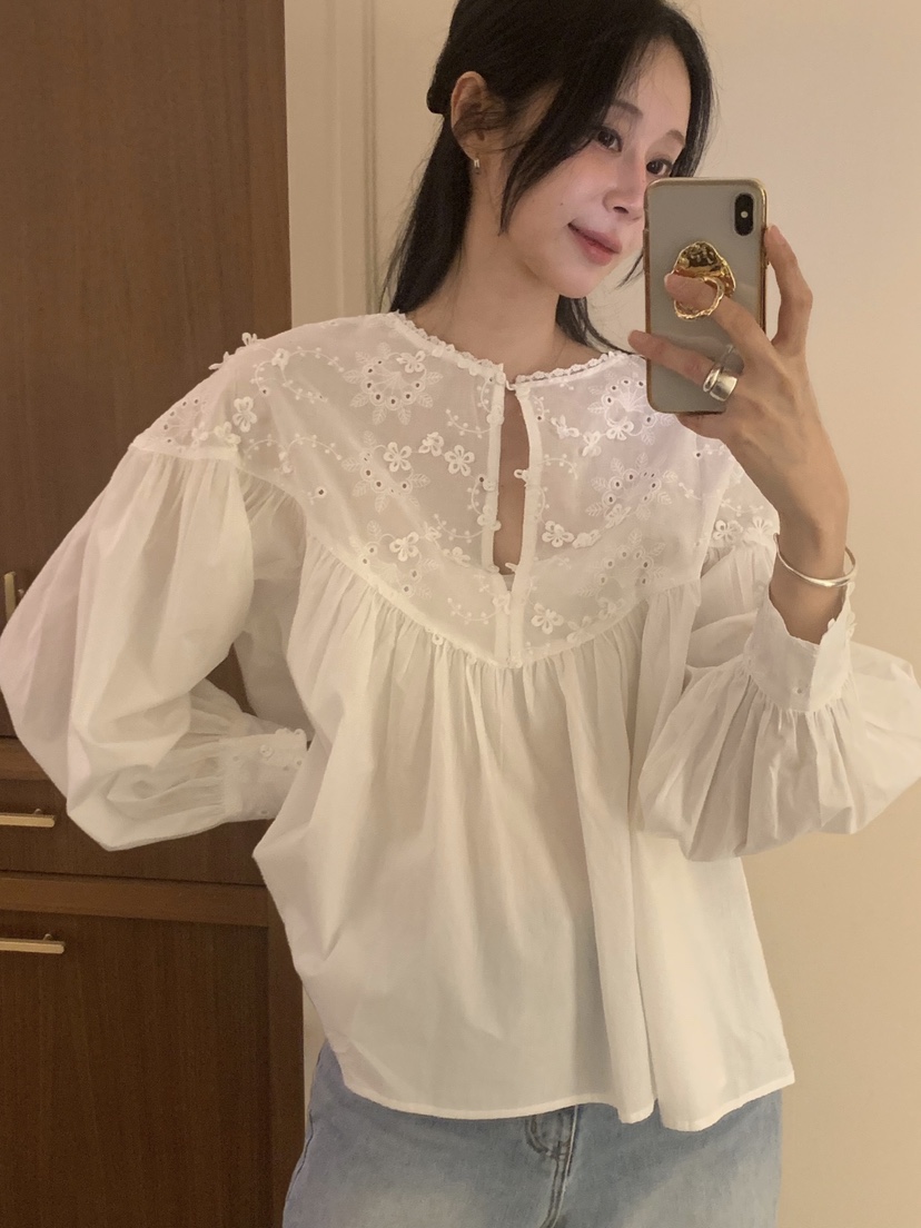 ARC韓國東大門直郵女士新款時尚26春夏休閑推薦襯衫蕾絲衫ARC EN CIEL襯衫/蕾絲衫