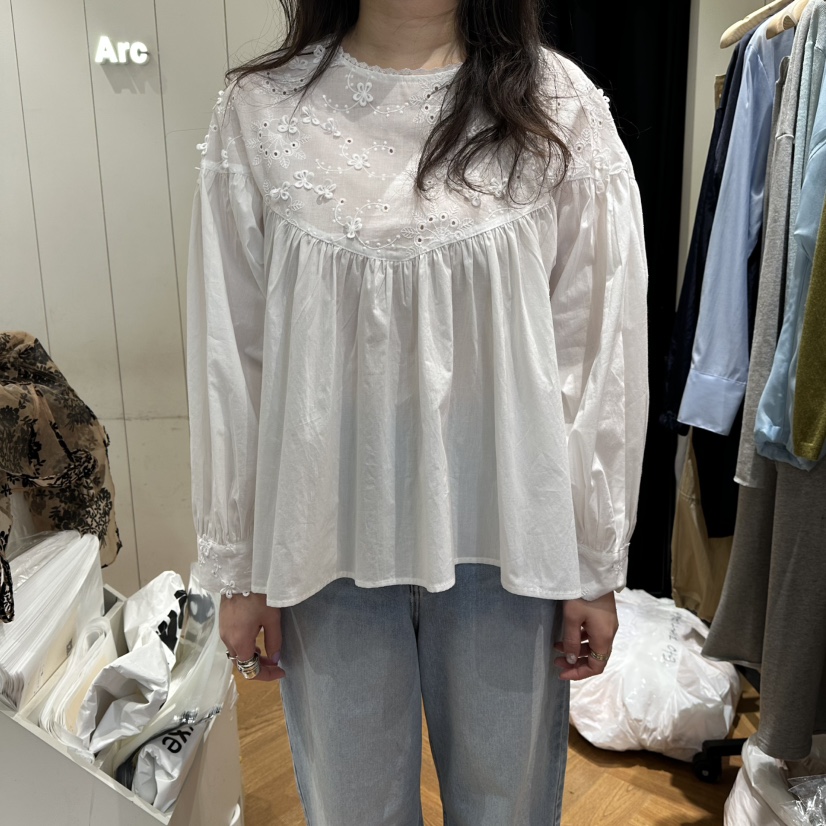 ARC韓國東大門直郵女士新款時尚26春夏休閑推薦襯衫蕾絲衫ARC EN CIEL襯衫/蕾絲衫圖色1