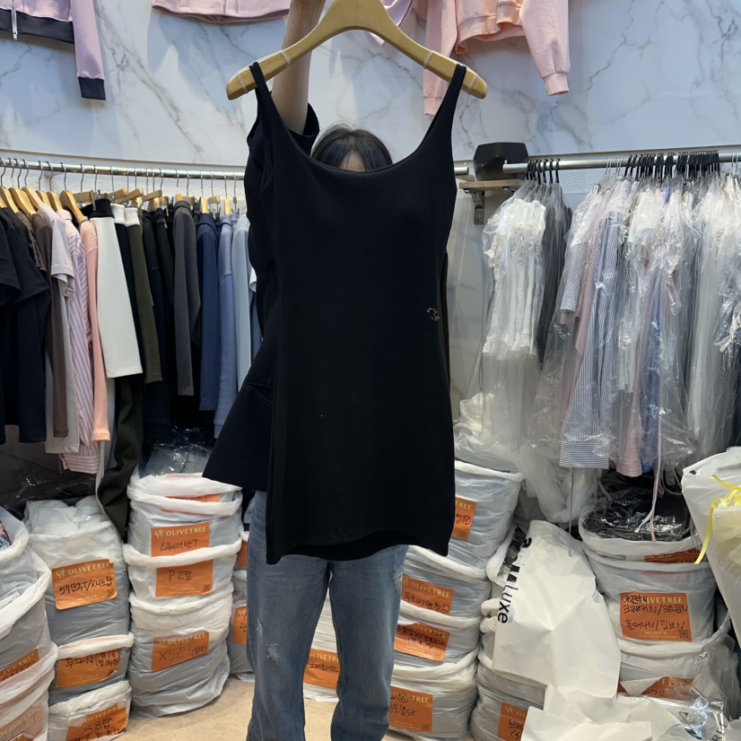 OLIVE TrEE韓國東大門直郵女士新款職業熱賣吊帶背心條紋OLIVE TrEE吊帶/背心圖色3