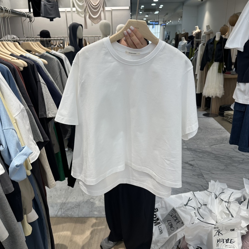 REVE-L韓國直郵女裝新品時尚職業熱賣休閑人氣26春夏T恤REVE-LT恤圖色1