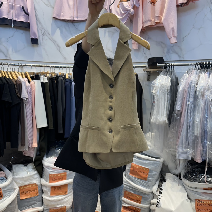 OLIVE TrEE韓國直郵女裝新品職業休閑26春夏推薦人氣馬甲OLIVE TrEE馬甲圖色1