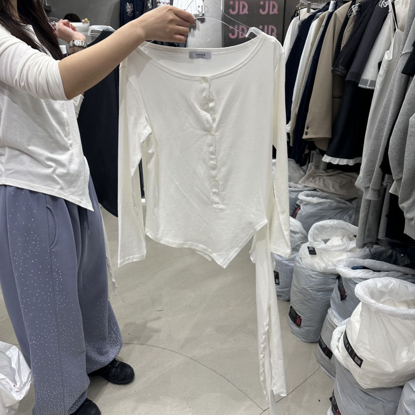 JUDYQUE韓國代購女士新款熱賣26春夏休閑推薦時尚長袖T恤JUDYQUE長袖T恤圖色1