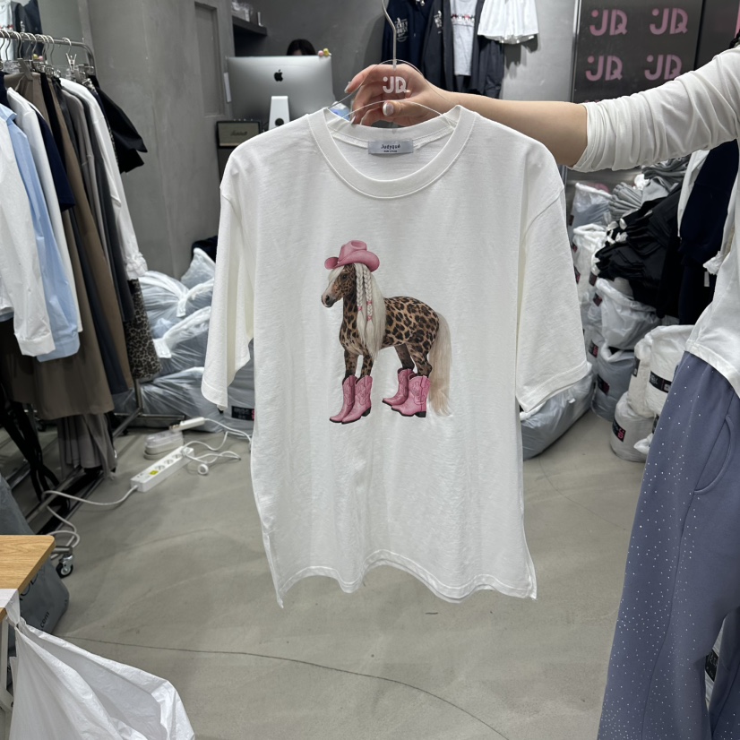 JUDYQUE韓國東大門代購女士新品時尚人氣休閑熱賣26春夏T恤JUDYQUET恤圖色1