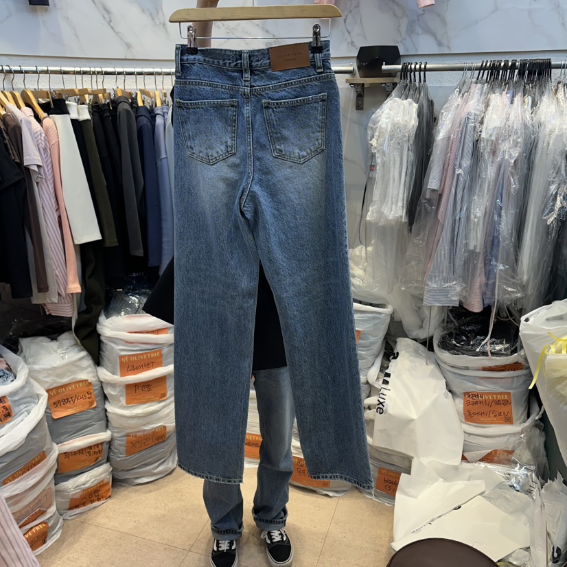 OLIVE TrEE韓國直郵女士新品26春夏推薦職業人氣牛仔褲復古OLIVE TrEE牛仔褲