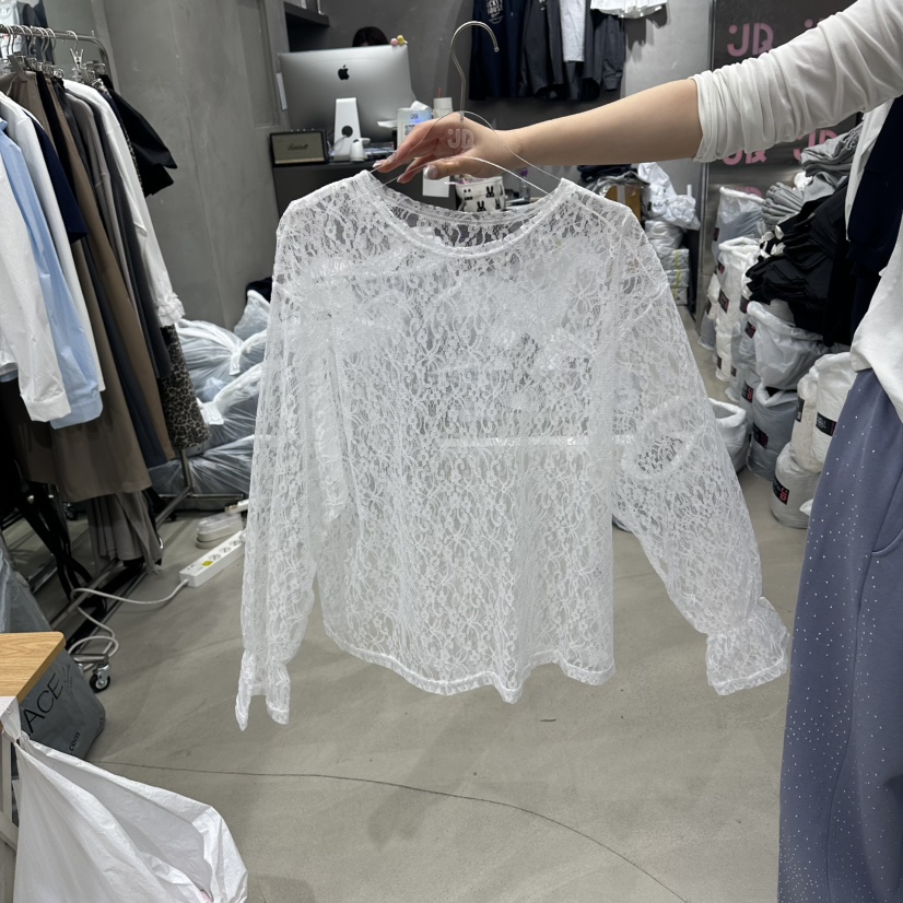 JUDYQUE韓國東大門直郵女士新款推薦休閑熱賣26春夏襯衫蕾絲衫JUDYQUE襯衫/蕾絲衫圖色1