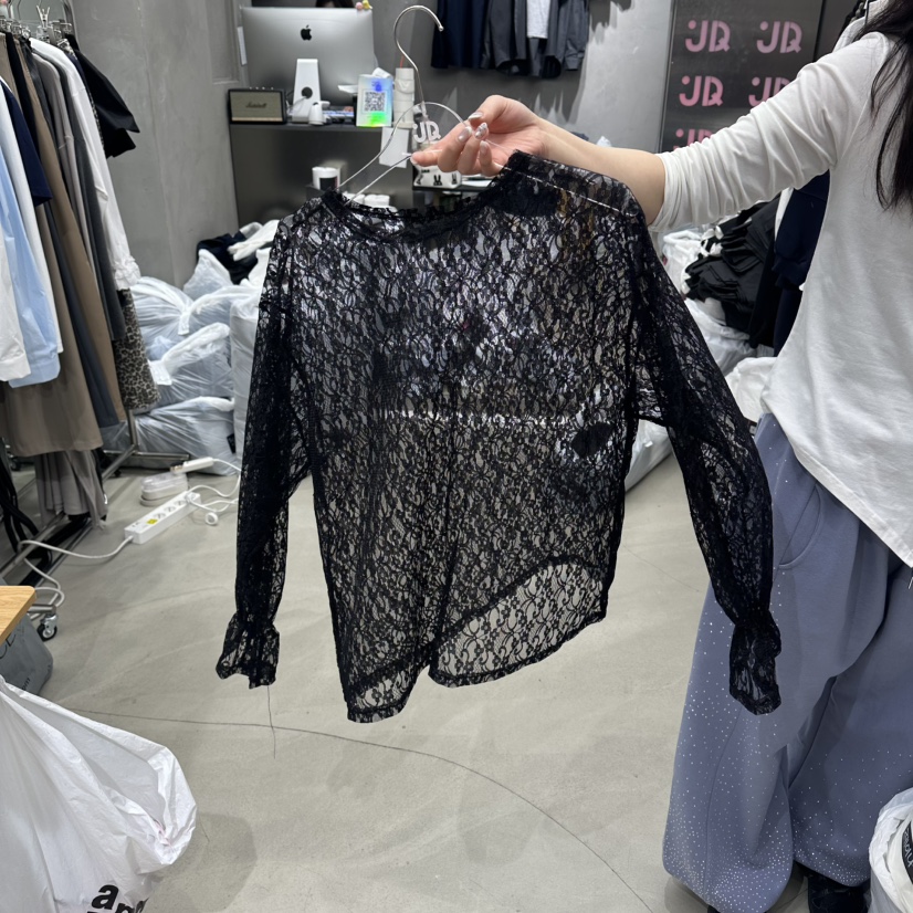 JUDYQUE韓國東大門直郵女士新款推薦休閑熱賣26春夏襯衫蕾絲衫JUDYQUE襯衫/蕾絲衫圖色2