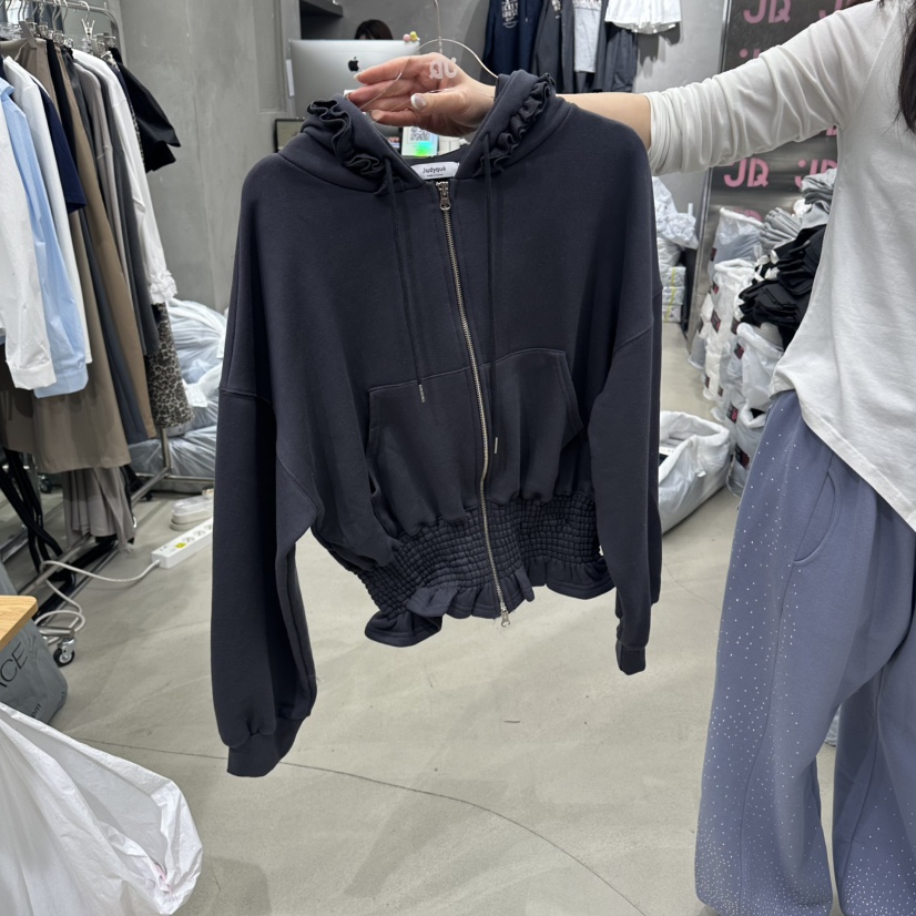 JUDYQUE韓國東大門直郵女裝新品推薦熱賣26春夏夾克連帽衫JUDYQUE夾克圖色2