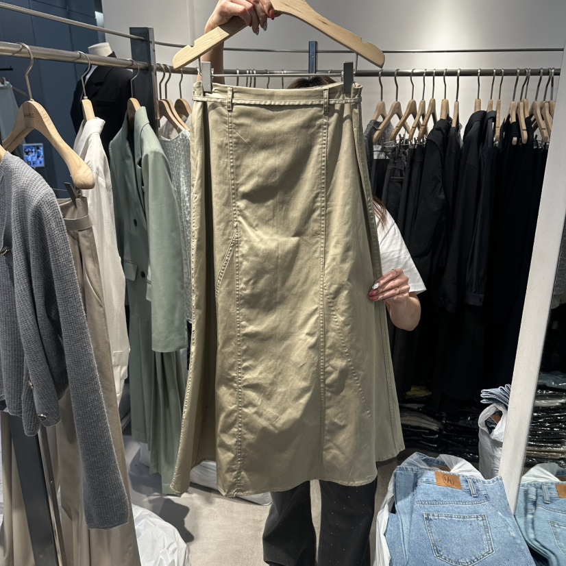 HABLE韓國東大門代購女士新款26春夏人氣休閑熱賣長裙喇叭HABLE長裙