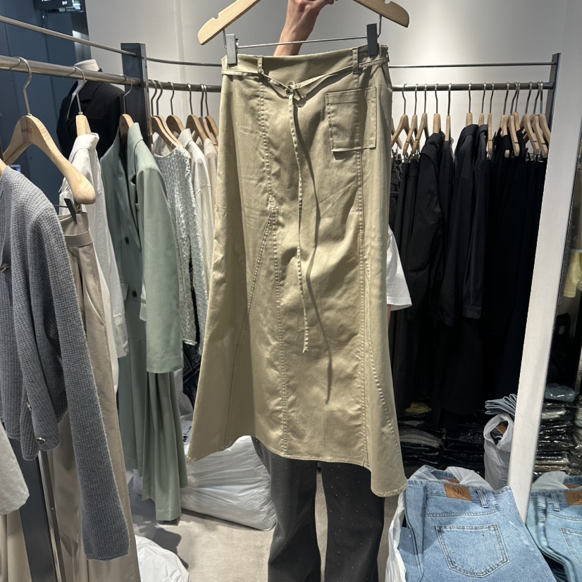 HABLE韓國東大門代購女士新款26春夏人氣休閑熱賣長裙喇叭HABLE長裙圖色1