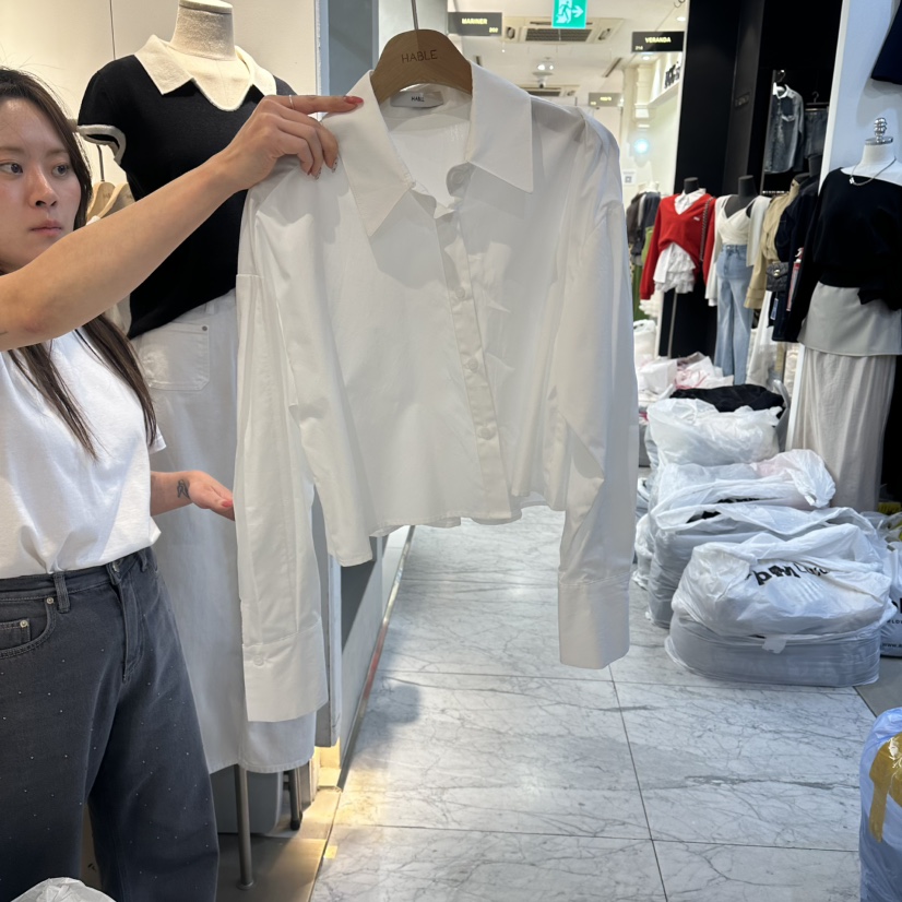 HABLE韓國直郵女士新款時尚職業推薦26春夏熱賣襯衫蕾絲衫HABLE襯衫/蕾絲衫圖色1