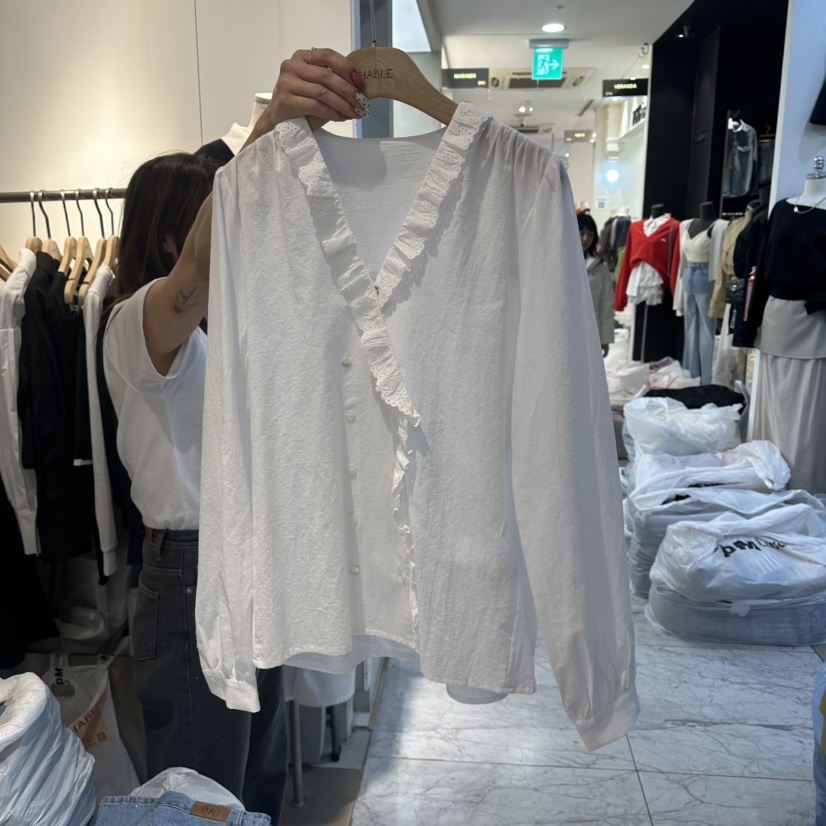 HABLE韓國東大門代購女士新款職業人氣休閑熱賣襯衫蕾絲衫HABLE襯衫/蕾絲衫圖色1