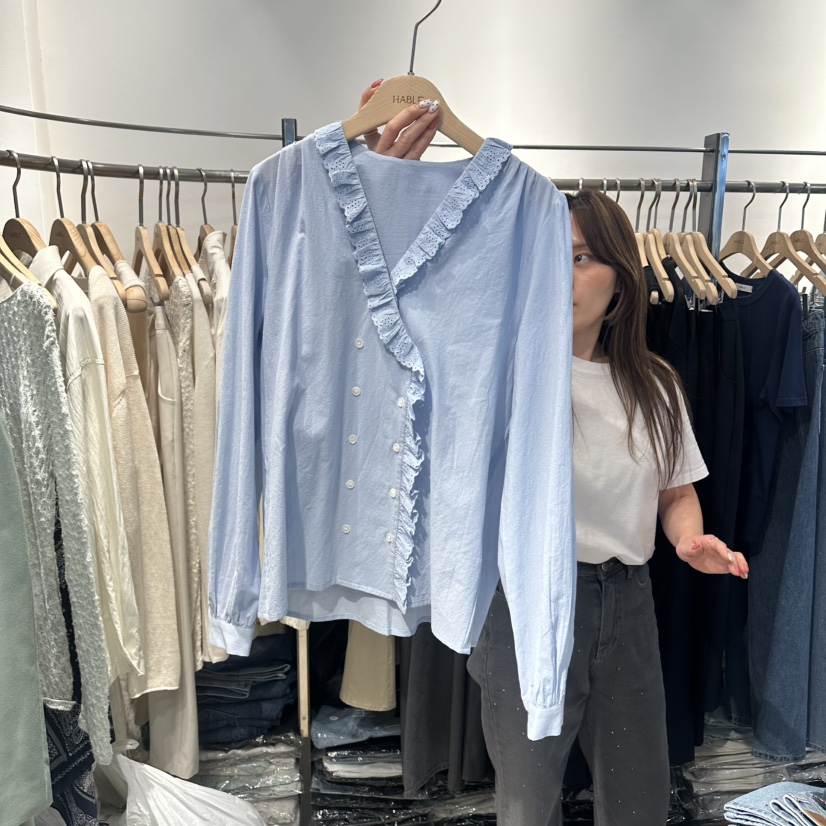 HABLE韓國東大門代購女士新款職業人氣休閑熱賣襯衫蕾絲衫HABLE襯衫/蕾絲衫圖色2