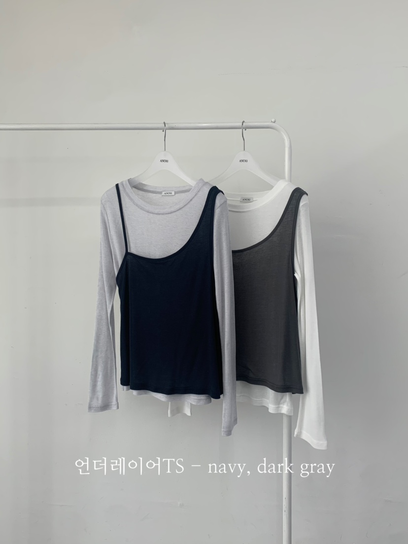 ANOU韓國代購女士新款人氣26春夏時尚職業推薦休閑長袖T恤ANOU長袖T恤