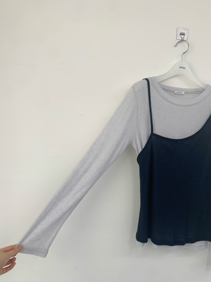 ANOU韓國代購女士新款人氣26春夏時尚職業推薦休閑長袖T恤ANOU長袖T恤