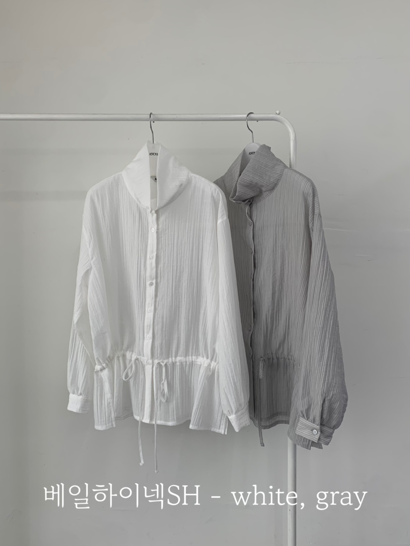 ANOU韓國直郵女裝新品26春夏休閑熱賣推薦襯衫蕾絲衫高領ANOU襯衫/蕾絲衫