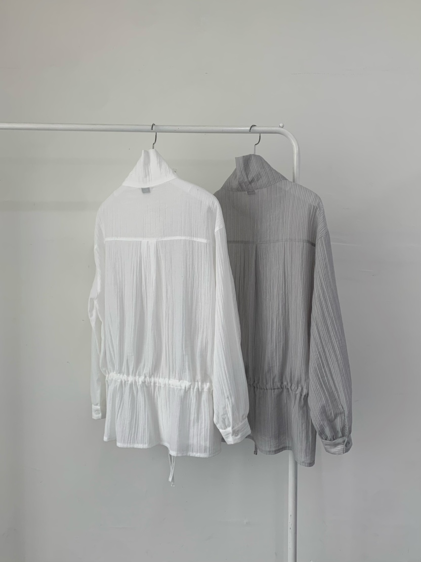 ANOU韓國直郵女裝新品26春夏休閑熱賣推薦襯衫蕾絲衫高領ANOU襯衫/蕾絲衫