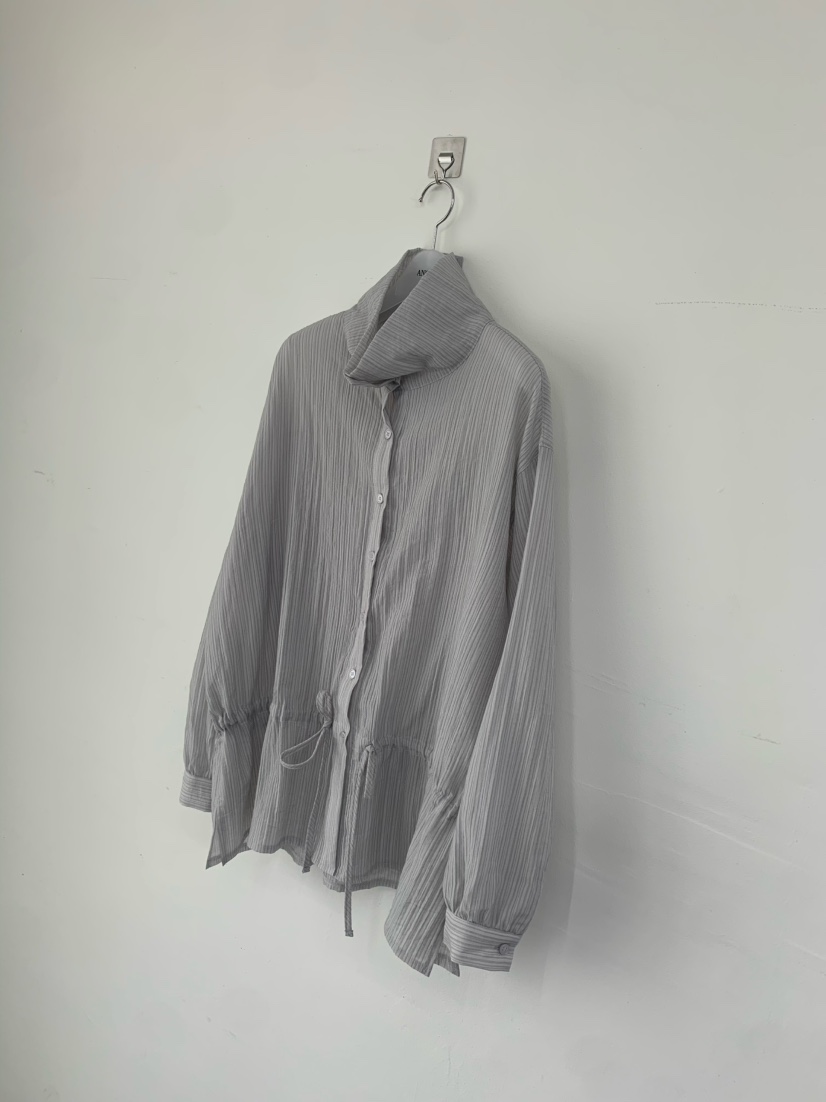 ANOU韓國直郵女裝新品26春夏休閑熱賣推薦襯衫蕾絲衫高領ANOU襯衫/蕾絲衫